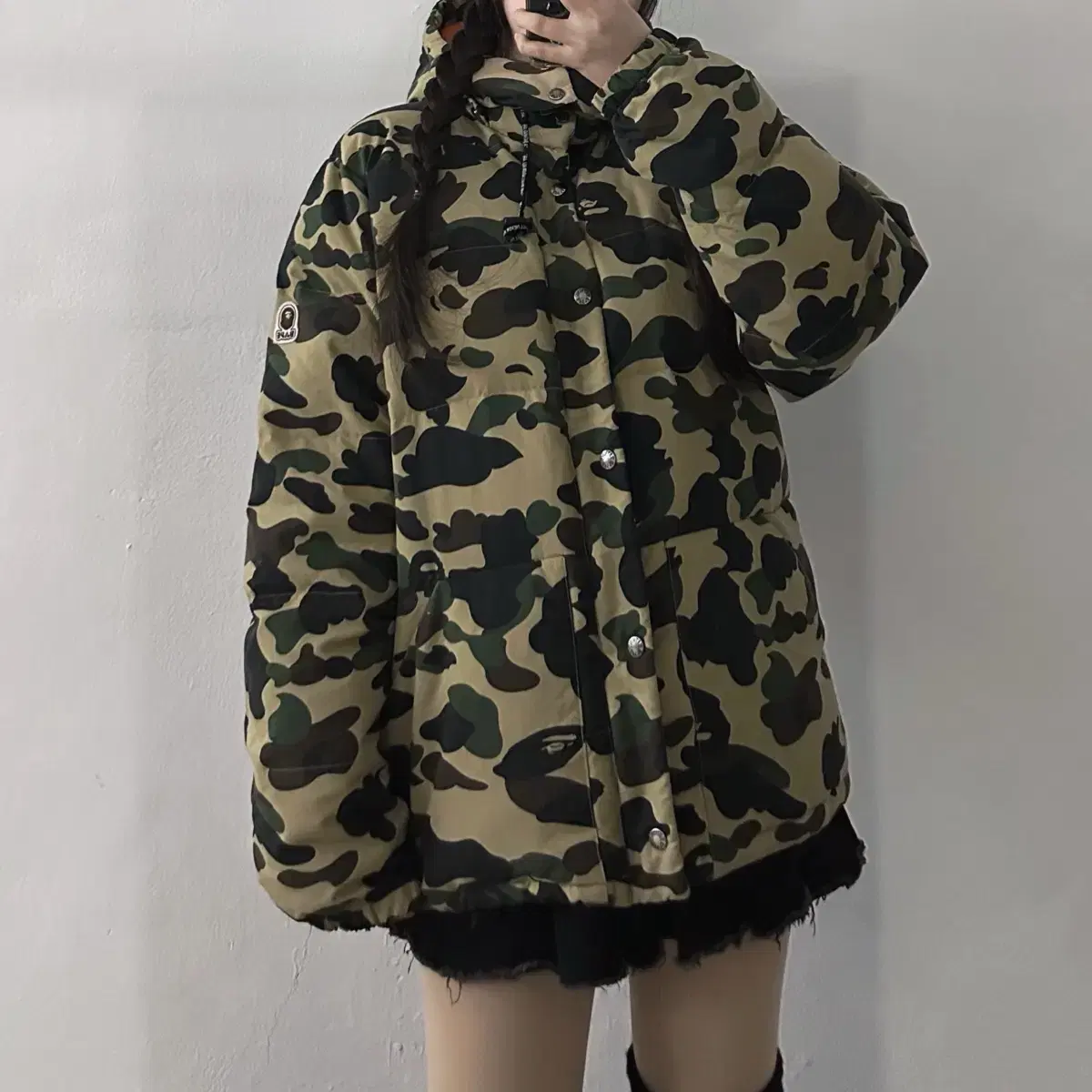 (2XL) 베이프 황계 카모 패딩 점퍼