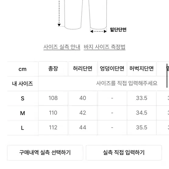 인사일런스 페인터 팬츠 s