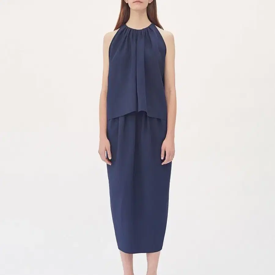 렉토 스커트 네이비 recto gathered skirt navy