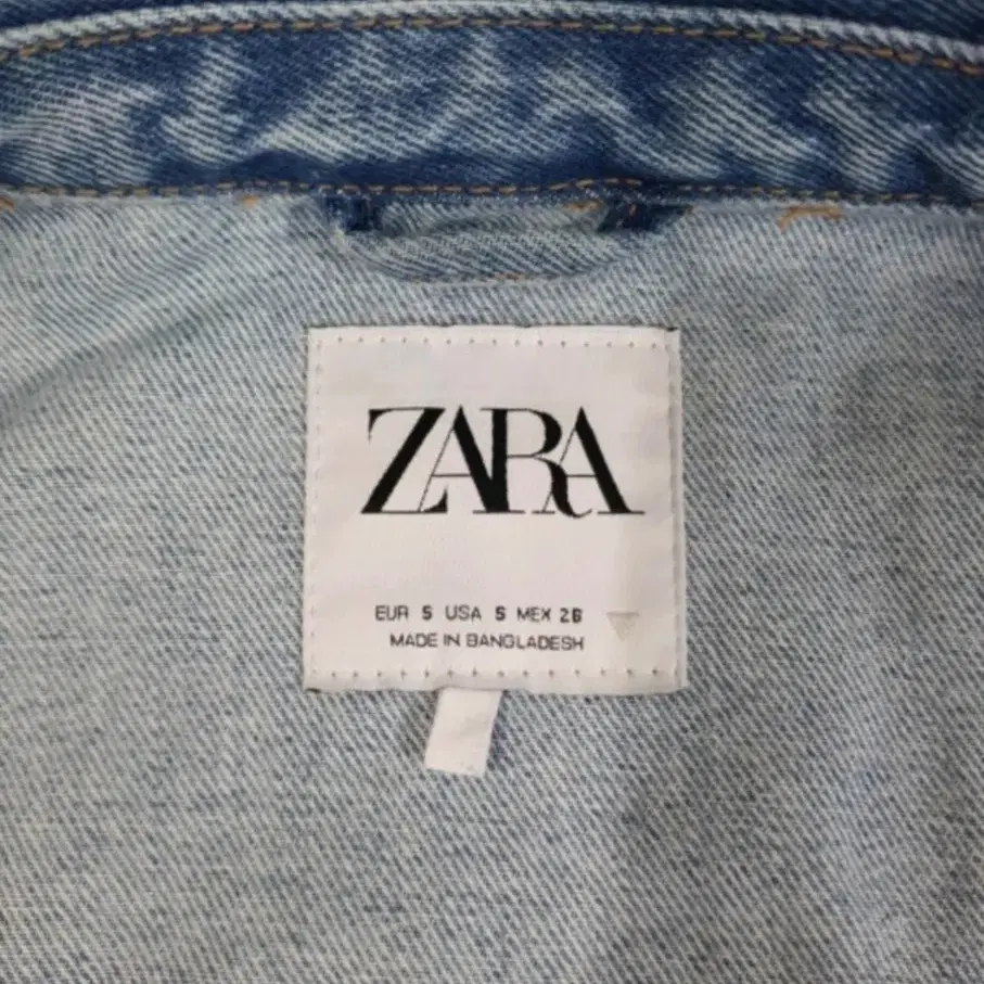 [ZARA] 자라 우면 크롭핏 청자켓 (S)