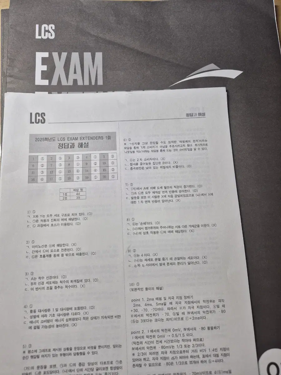 2025 시대인재 생명과학1 LCS 모의고사 최수준