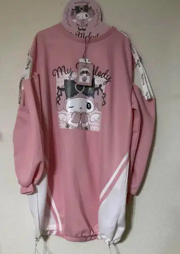 산리오 마이멜로디 원피스 트레이닝복 맨투맨 트레이닝복 오픈 숄더