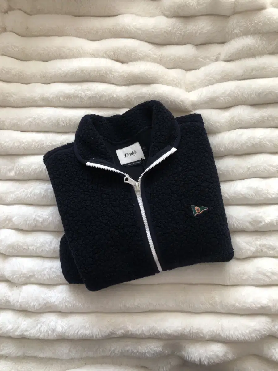 Drakes Fleece Jacket Navy