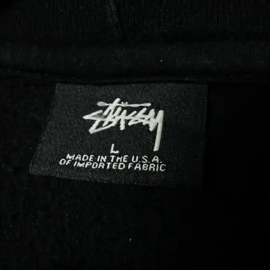 [L,100]스투시 스웻 후드티 블랙 stussy