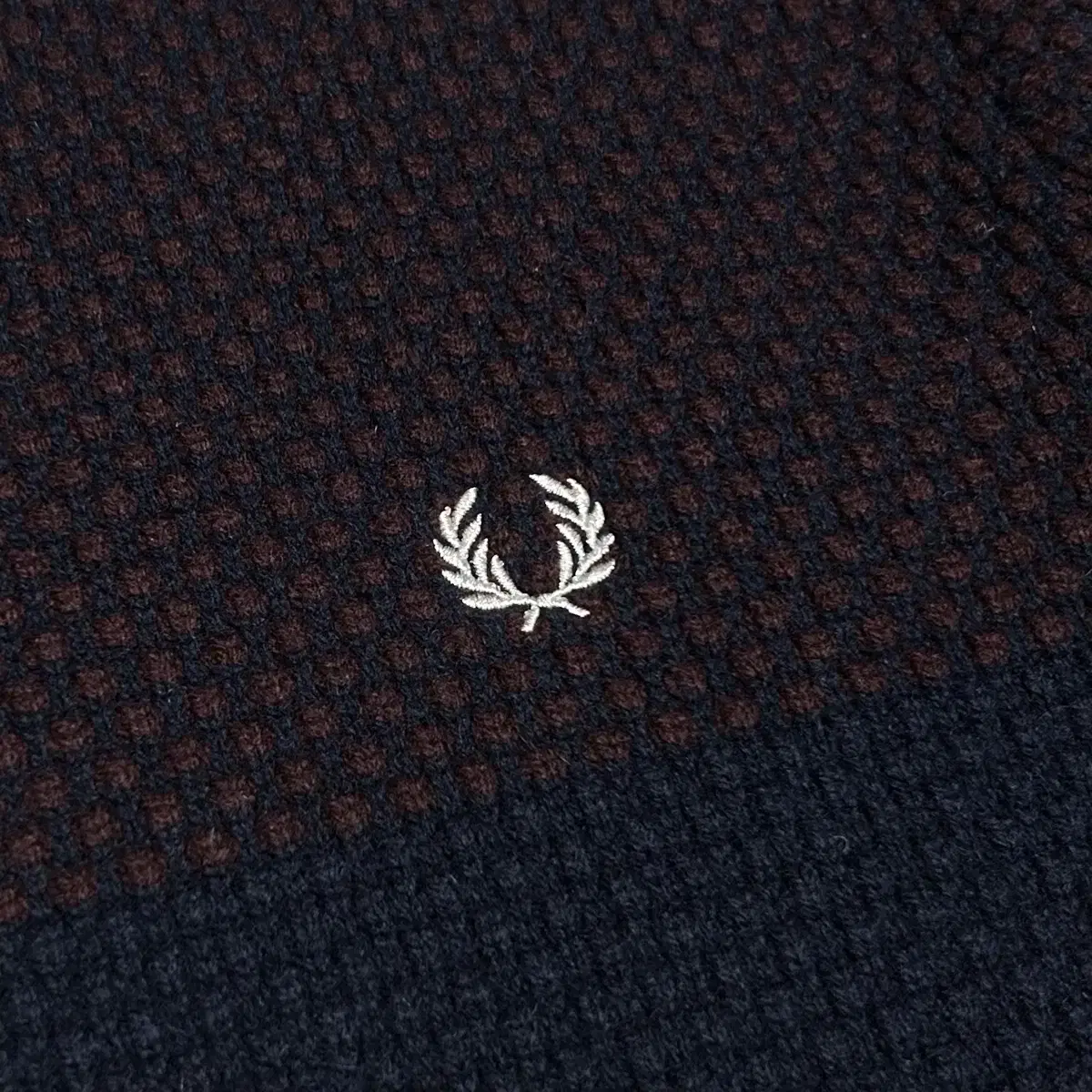 [ M ] Fredperry 프레드페리 램스울 와플 라운드 니트