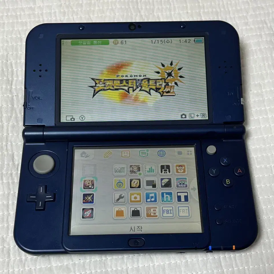 (상태좋음) 닌텐도 new 3ds xl 뉴큰다수 블루