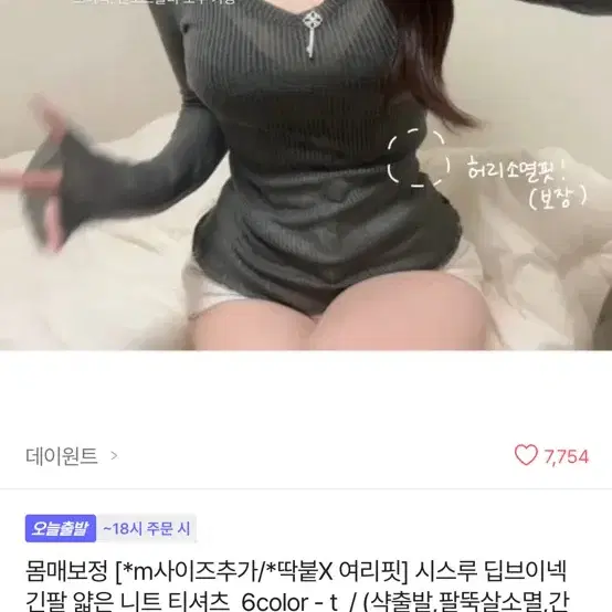 브이넥 시스루 긴팔 니트