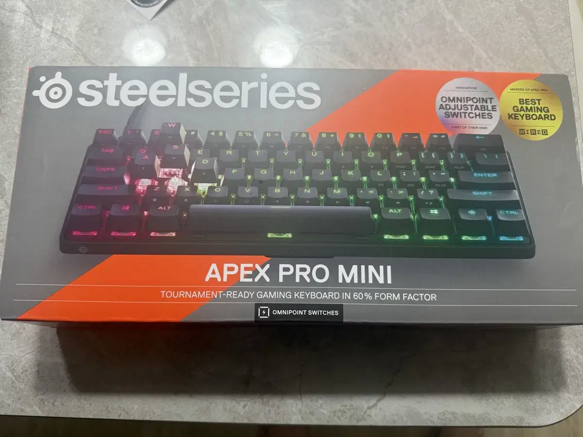 스틸시리즈 Apex pro mini 래피드 트리거 키보드