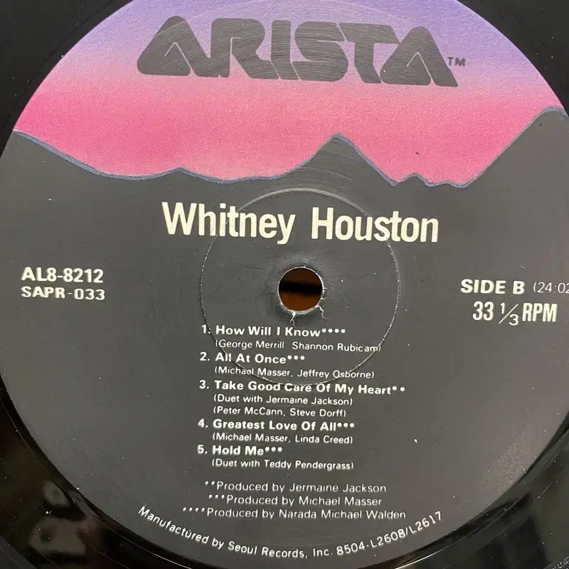 WHITNEY HOUSTON LP / AA7220