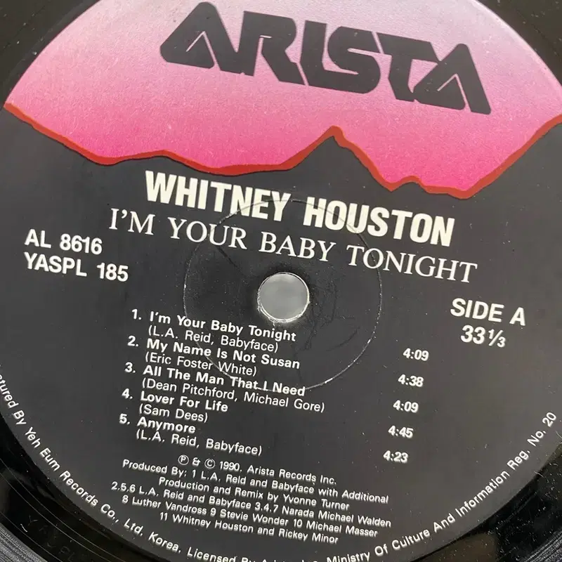 WHITNEY HOUSTON  LP / AA5017