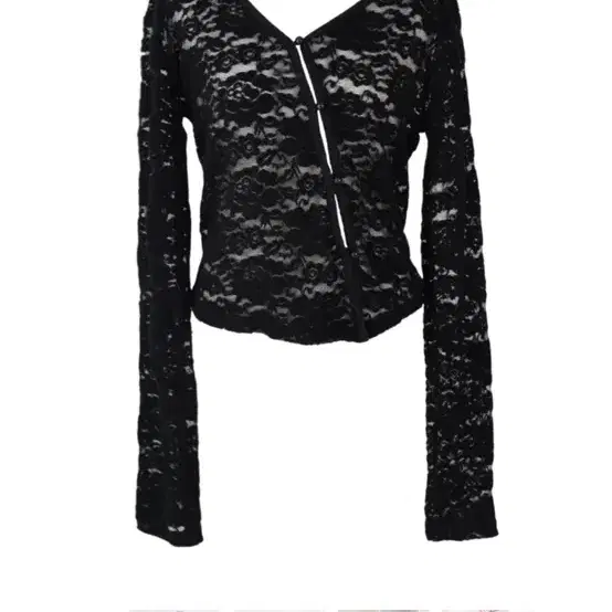 She is miae Flower unbal cardigan black