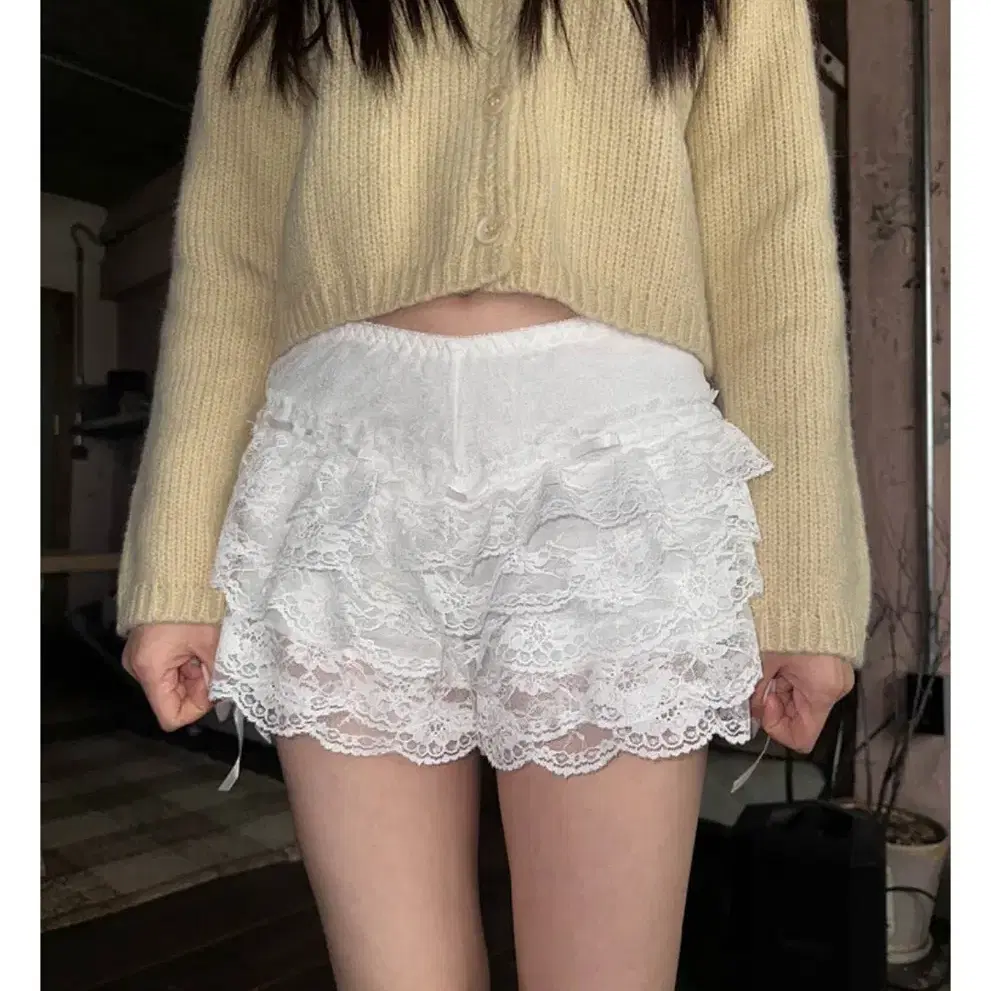 레이스 쇼츠 lace shorts