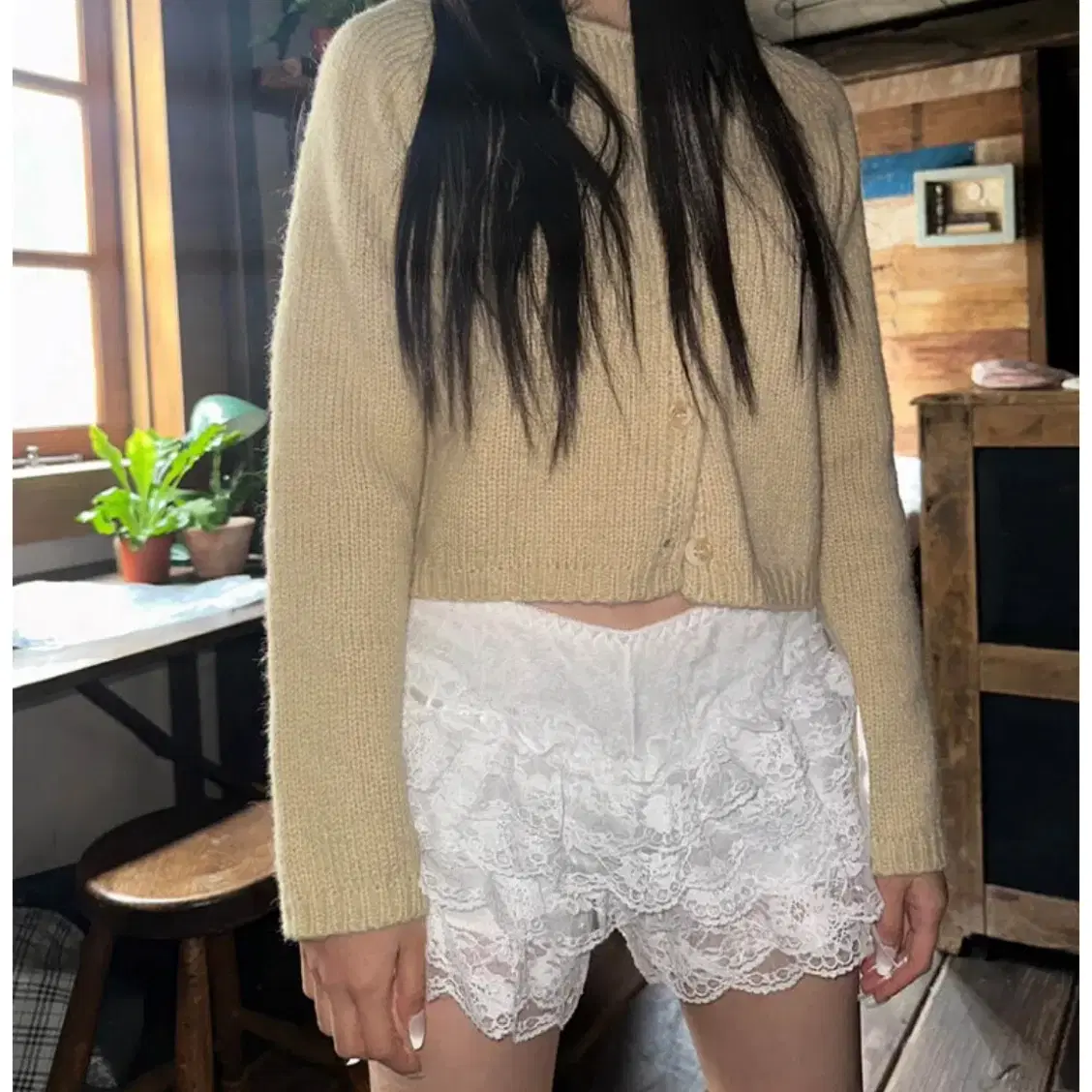 레이스 쇼츠 lace shorts