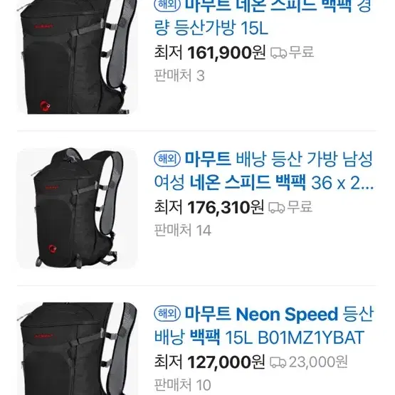 마무트 Neon Speed 24L 백팩