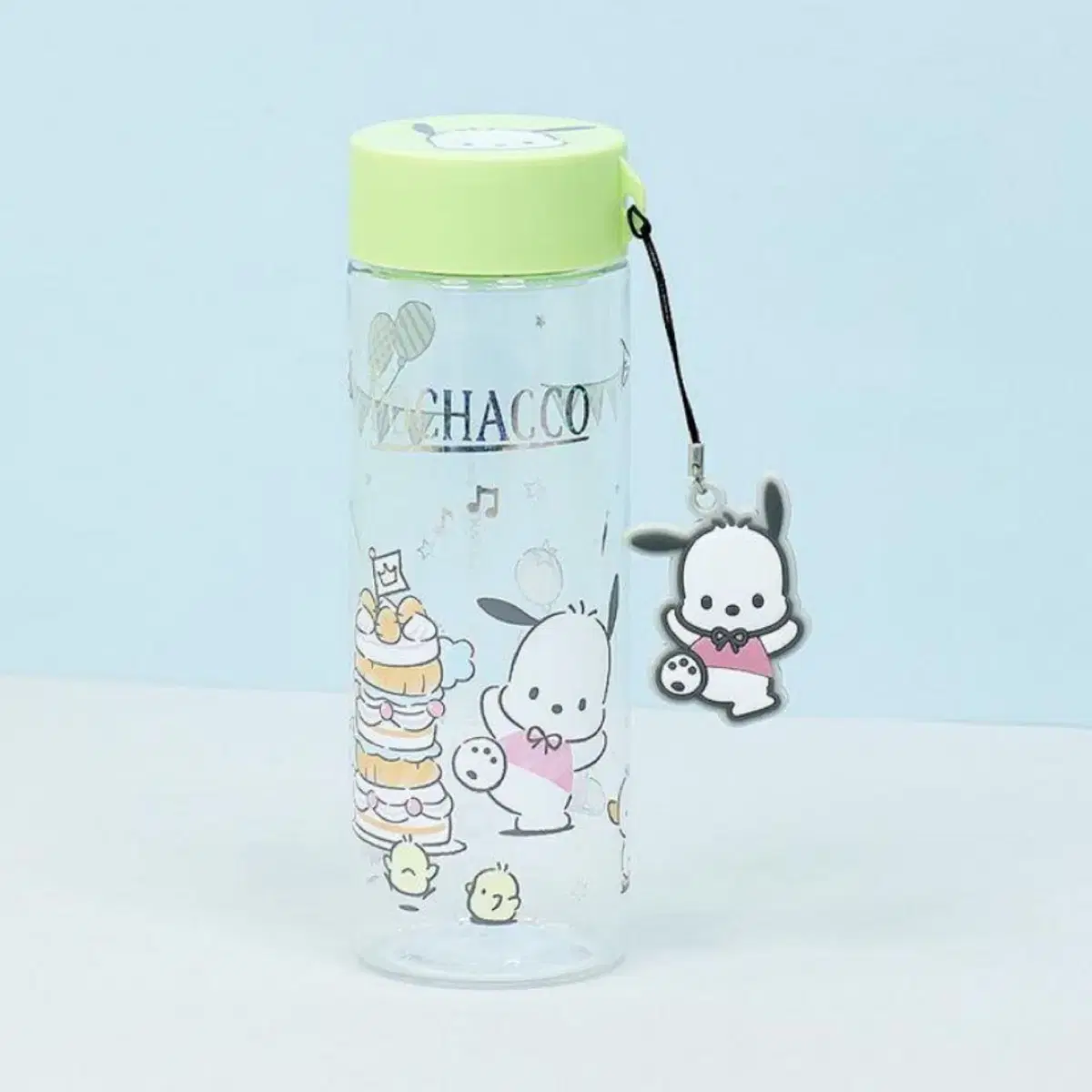 산리오 포차코 팬던트 보틀 물병 500ml