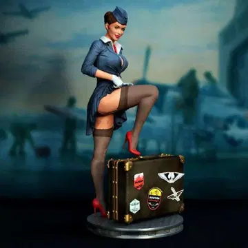 레어 리얼 재현 피규어 75mm 제2차 세계 대전 스튜어디스 차고 키트