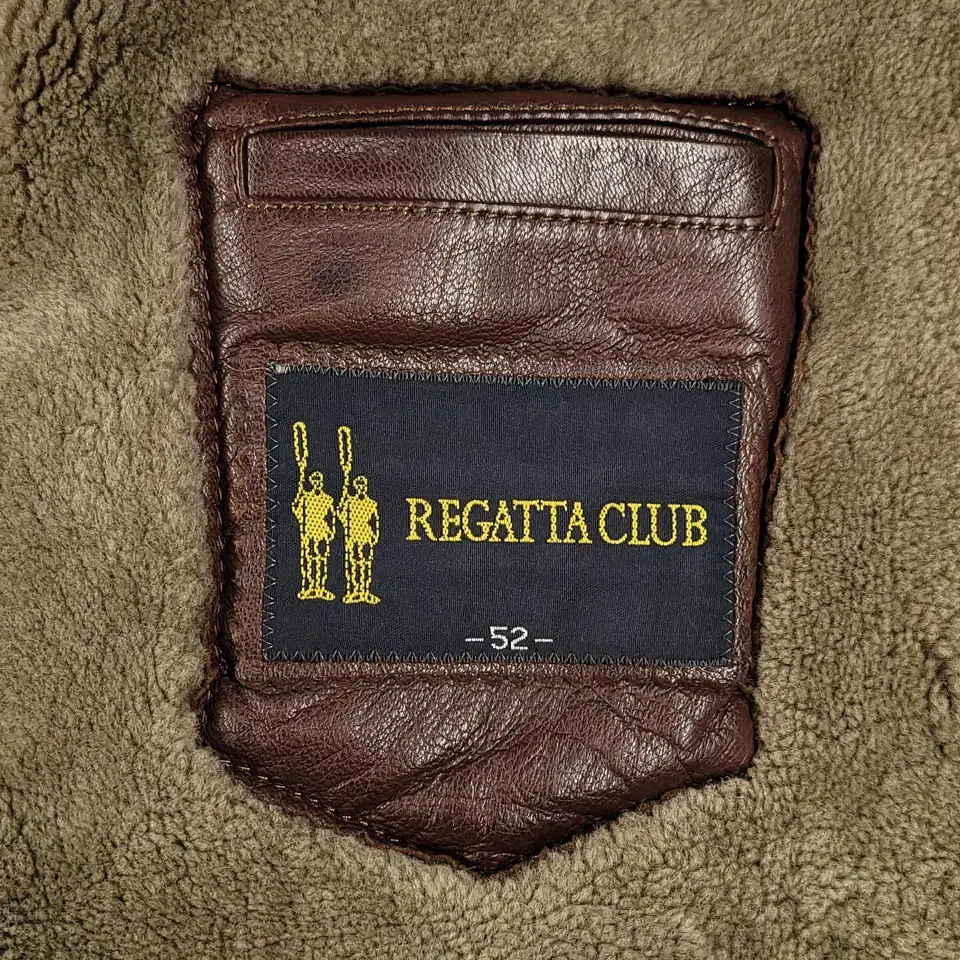 REGATTA CLUB 레가타클럽 브라운 사이드신치 이너플리스 램스킨 양