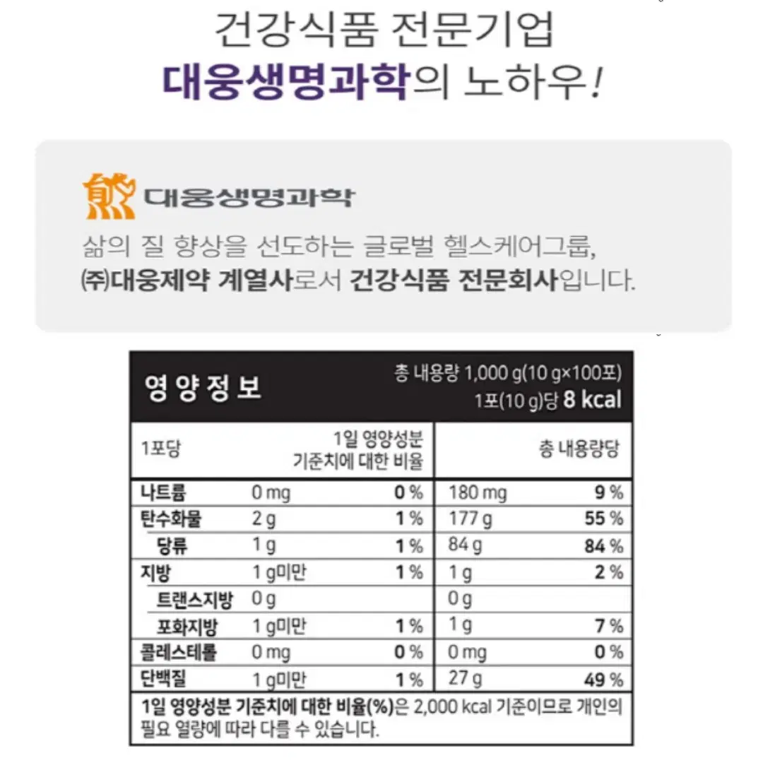 대웅 흑도라지배생강 진액스틱 100포 설 추석 명절 효도 선물 세트