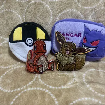 포켓몬파우치 & 글리터 키링 4종 세트