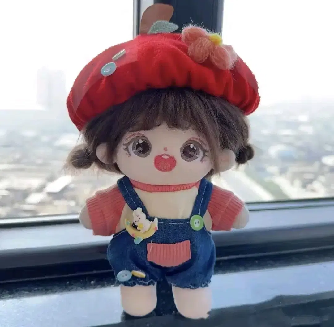 핸드메이드 배레모 멜빵 세트 20cm 인형 옷