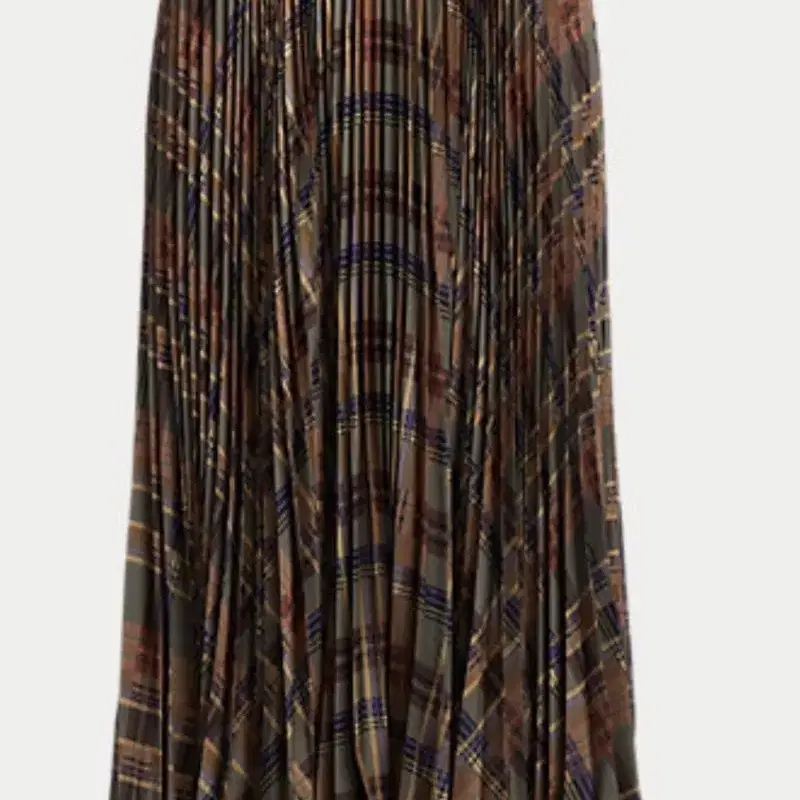 폴로랄프로렌 Plaid Pleated Midi Skirt