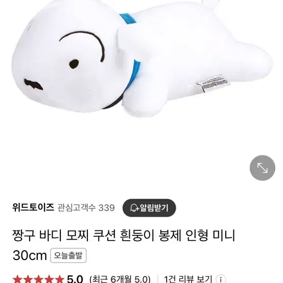 흰둥이 모찌 쿠션 (30cm)