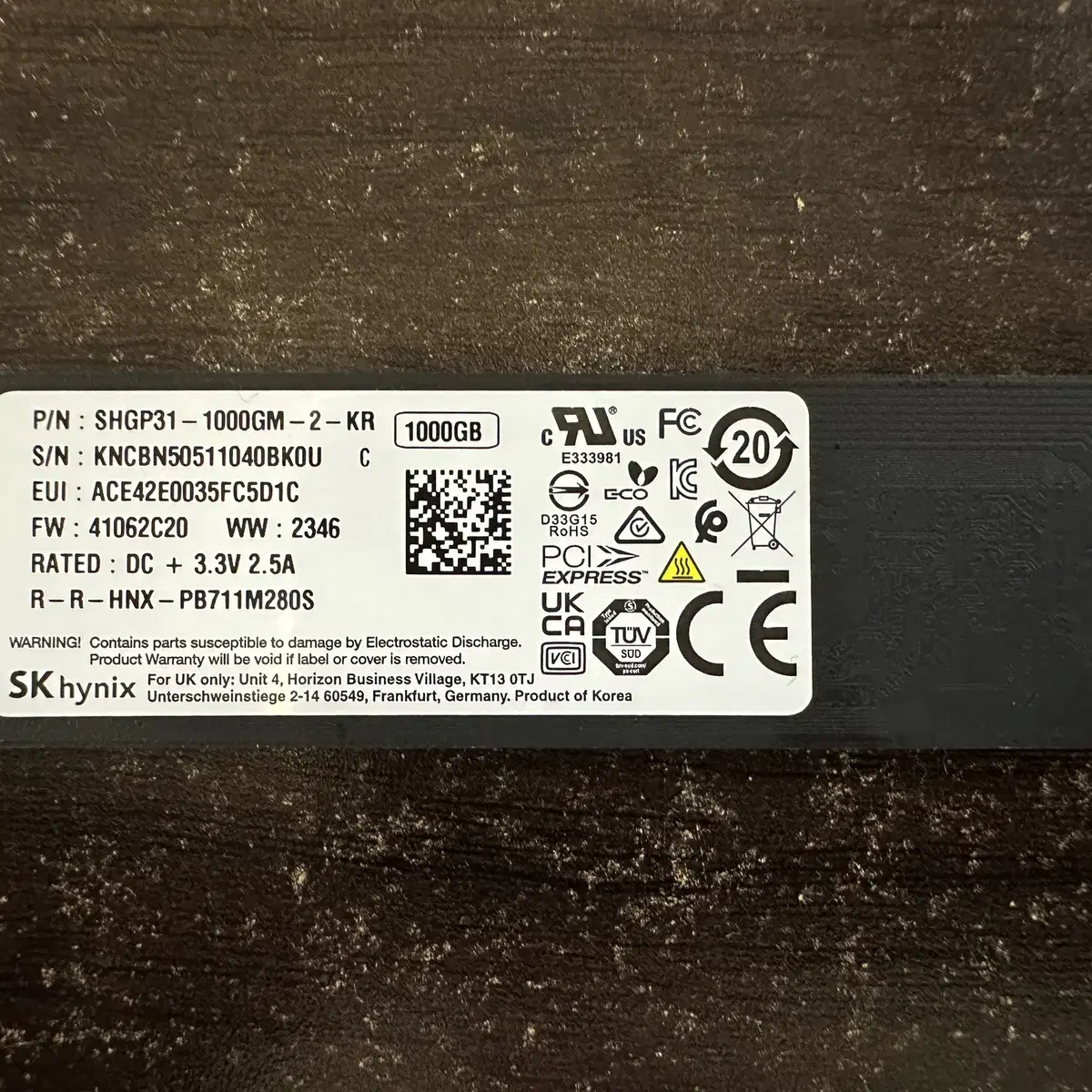 SK하이닉스 Gold P31 M.2 NVMe (1TB) SSD