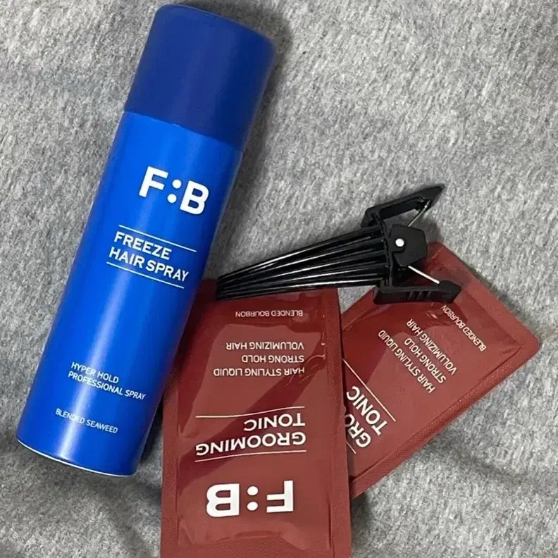 포뷰트 헤어 볼륨 핀처+스프레이100ml+그루밍토닉16ml