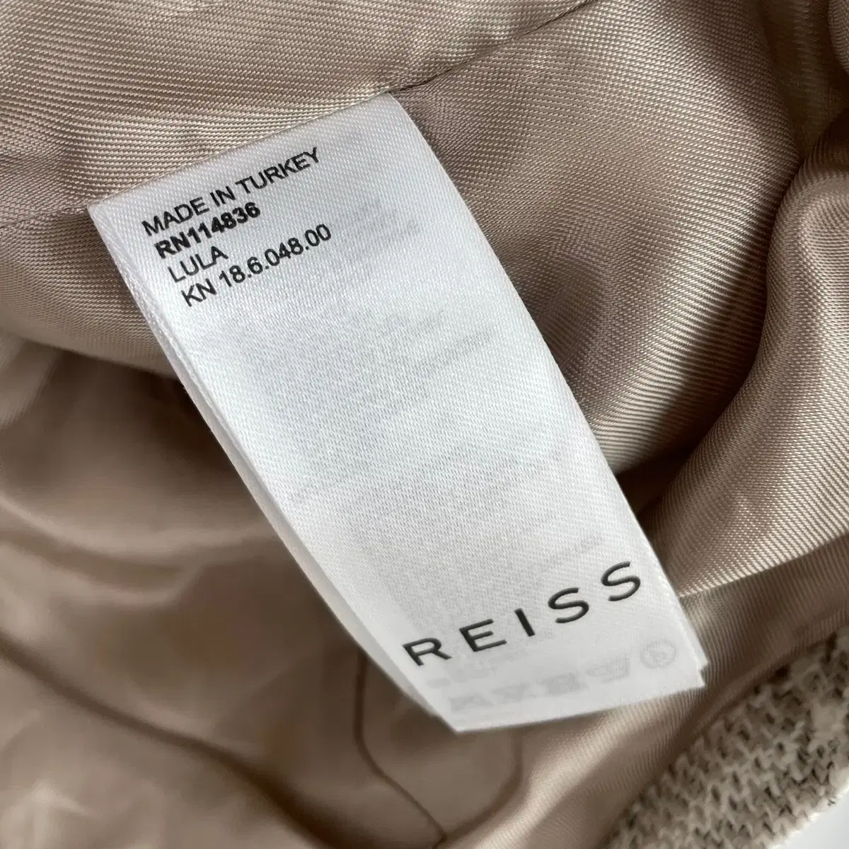 리스 reiss 체크 더블 자켓