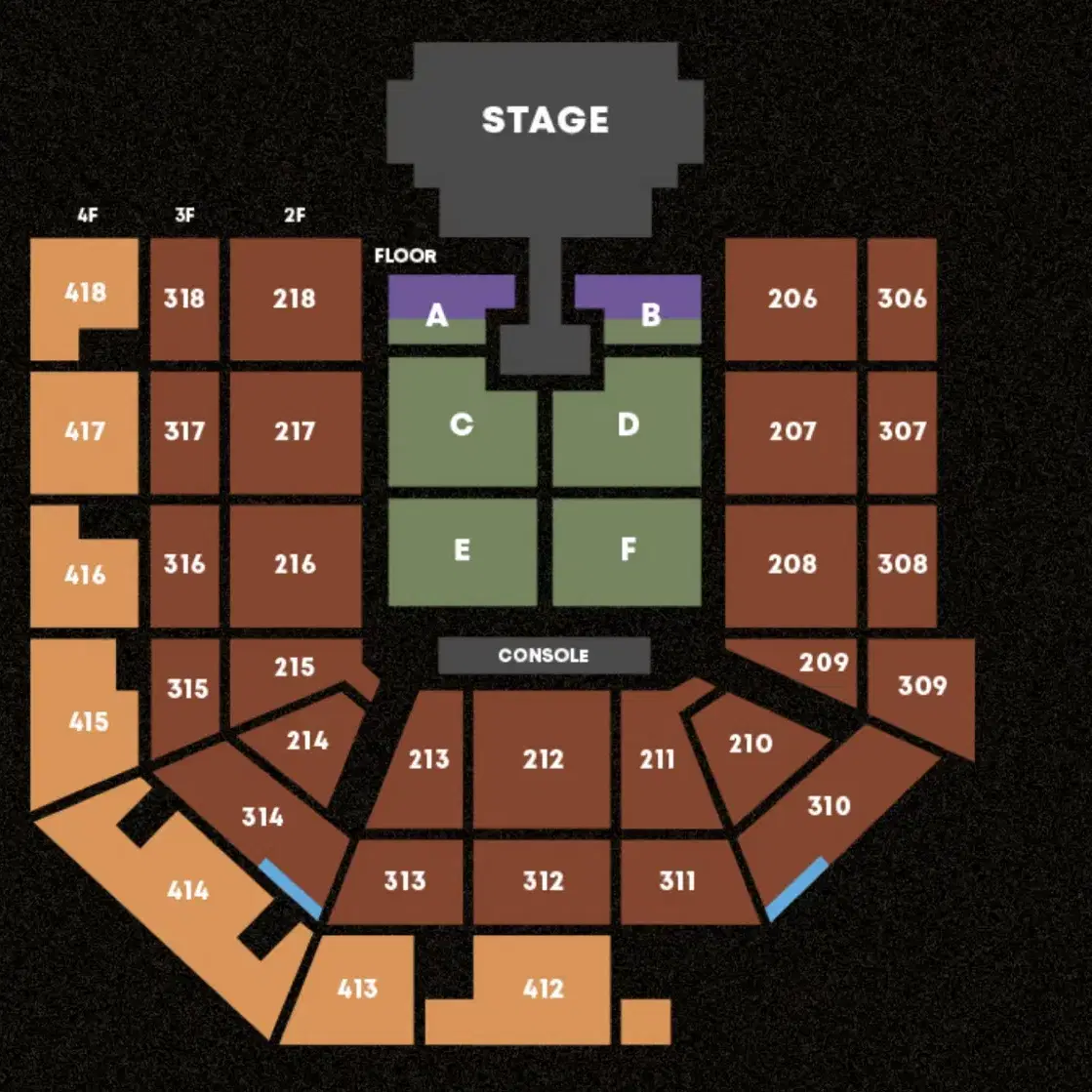 태양 콘서트 2/2 218구역 2연석