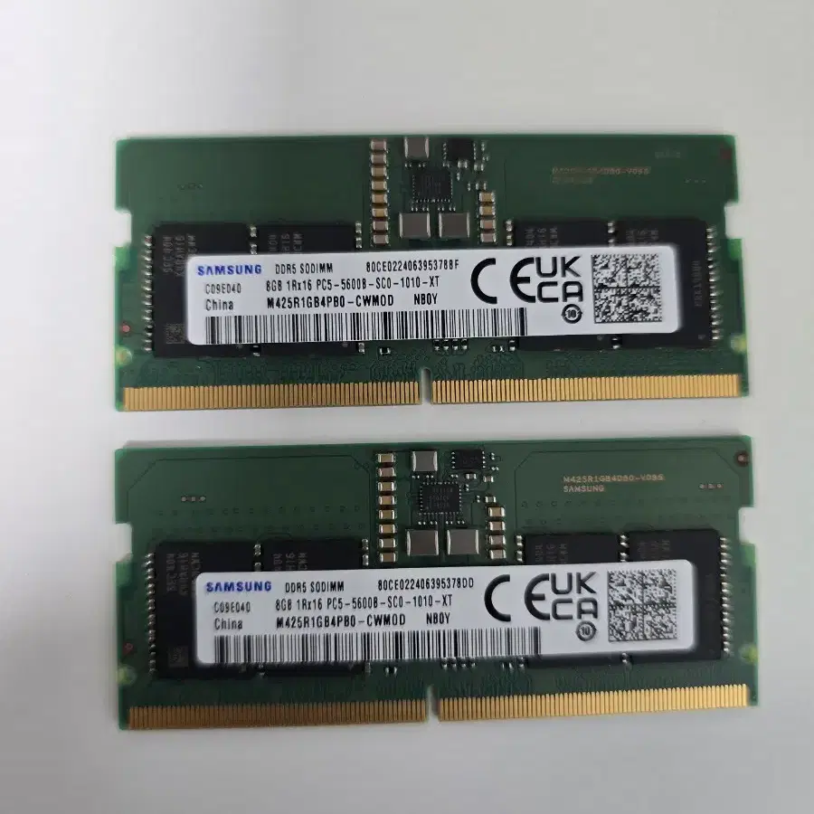 삼성 노트북용 DDR5 8GB x2 (총 16gb) 램 팝니다