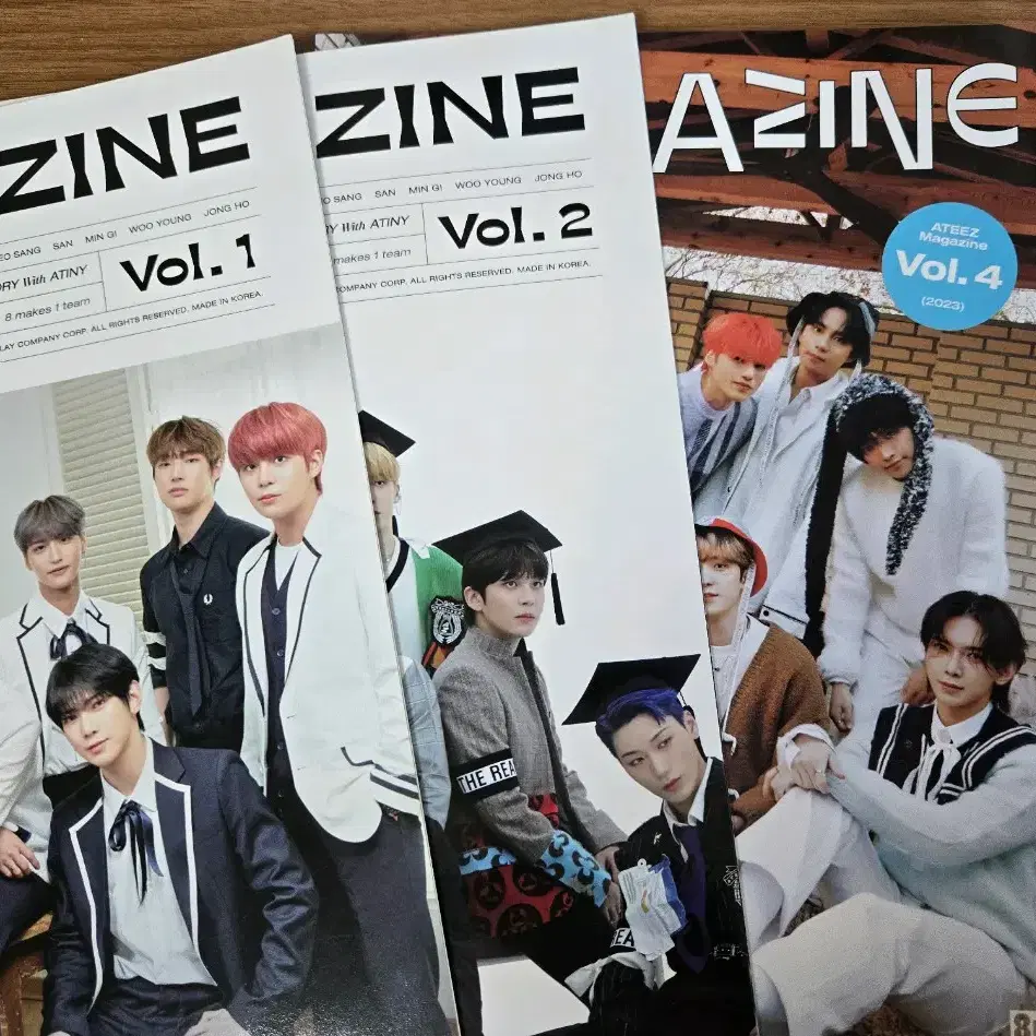 에이티즈 메거진 잡지 단체 magazine Vol. 1,2,4