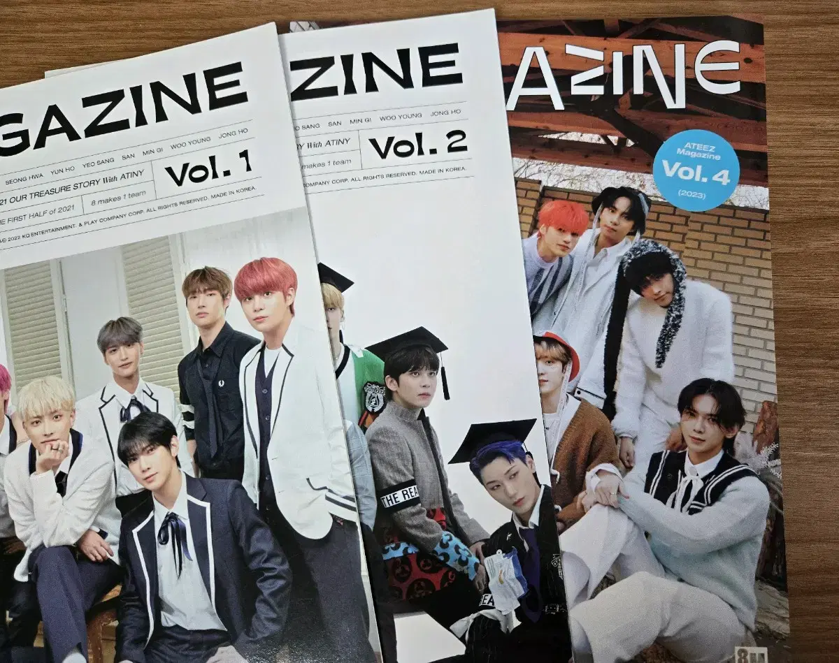 에이티즈 메거진 잡지 단체 magazine Vol. 1,2,4