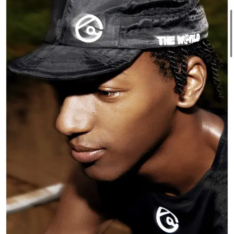 thewarld Reflective Logo Cap Black