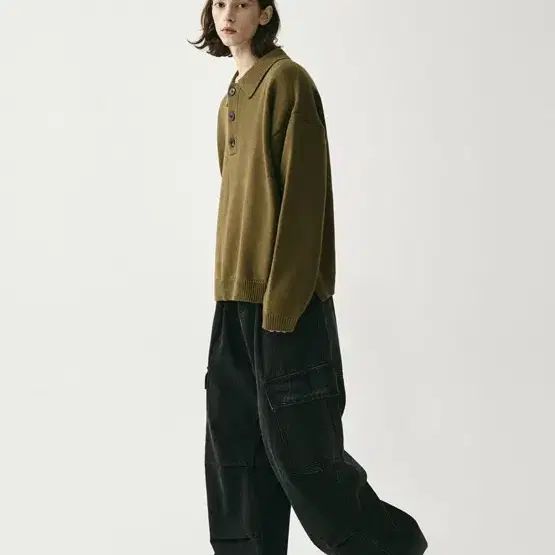 어반드레스 side big cargo pants black