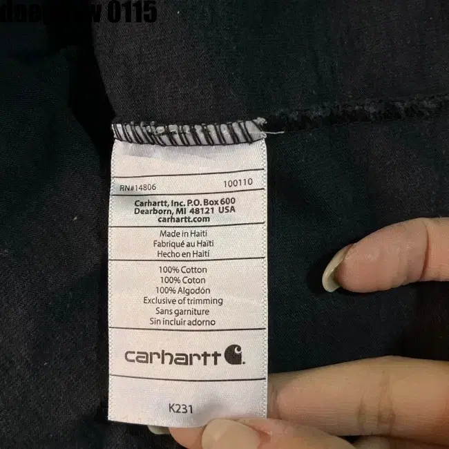 S CARHARTT TEE 칼하트 긴팔 티