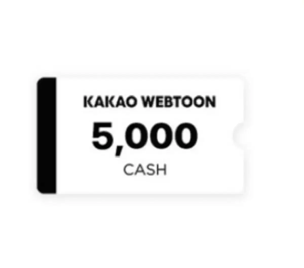 카카오웹툰 5000캐시