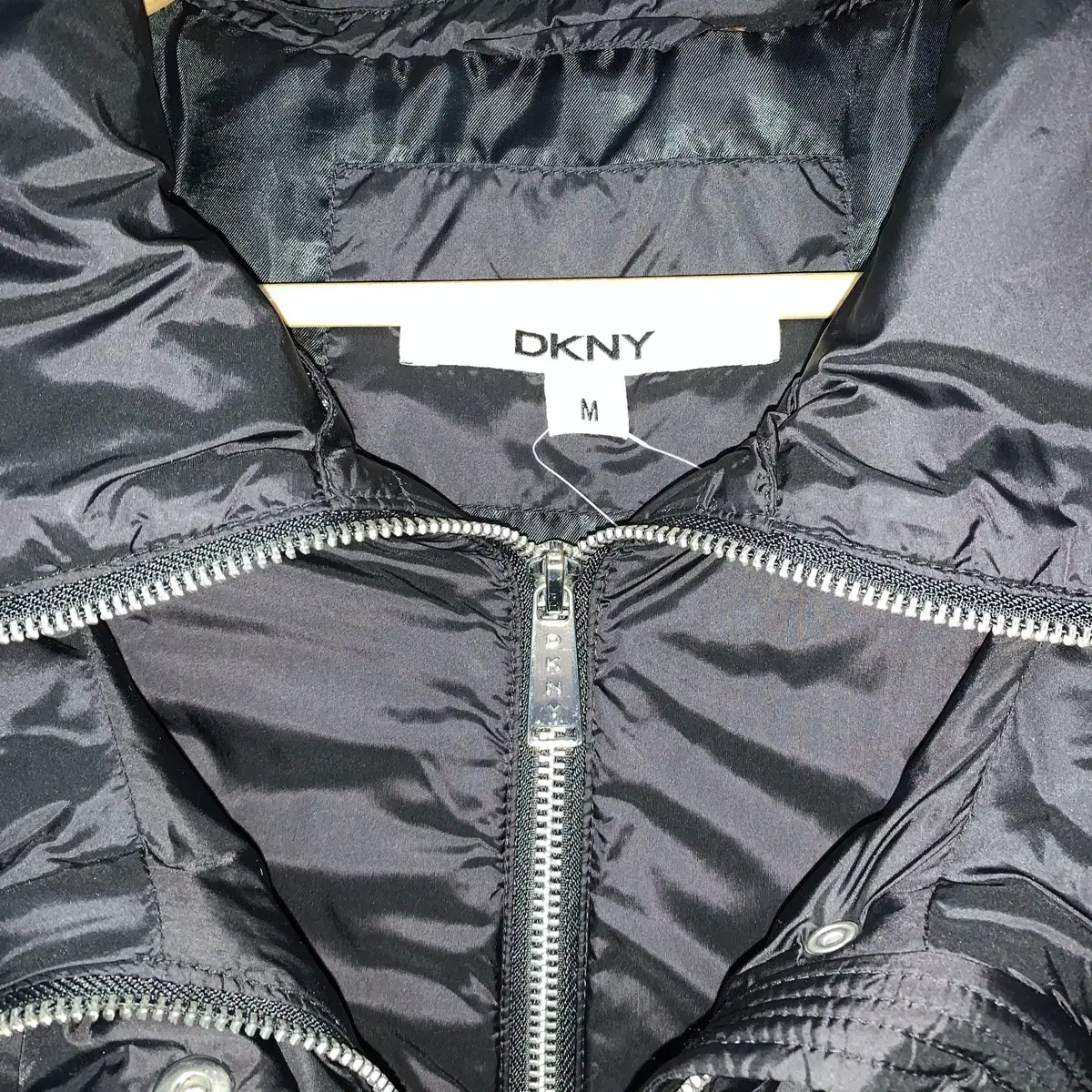 DKNY 후드 2way 롱패딩 블랙 남녀공용M y2k 2000펑크빈티지