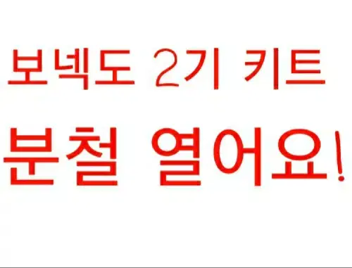 보넥도 2기 키트 분철