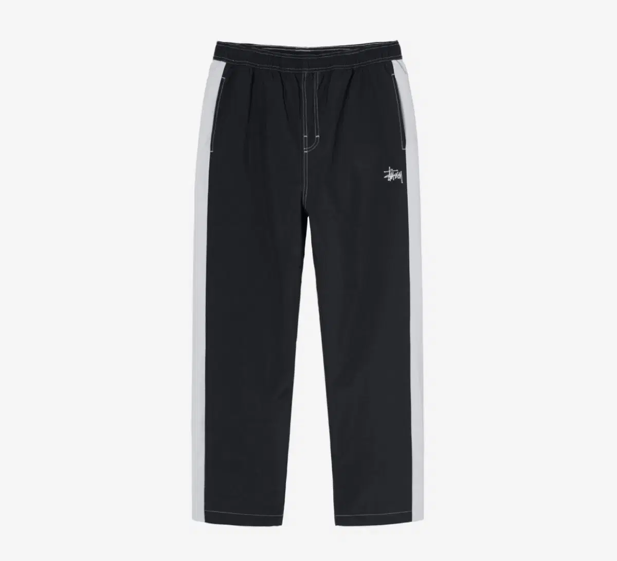 S Stussy Panel Track Relaxed Pants Black