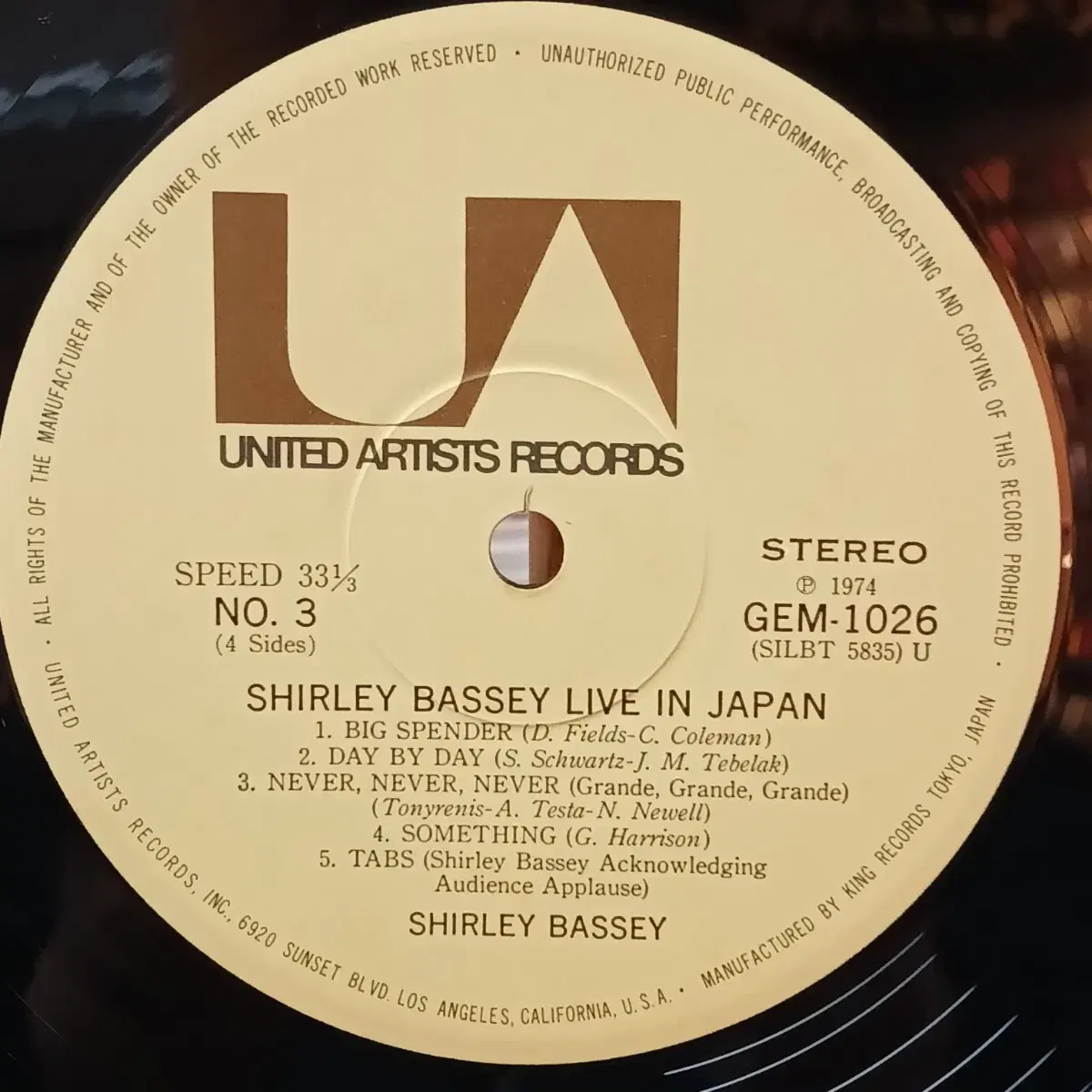 SHIRLEY BASSEY LP 3장 정리 가격