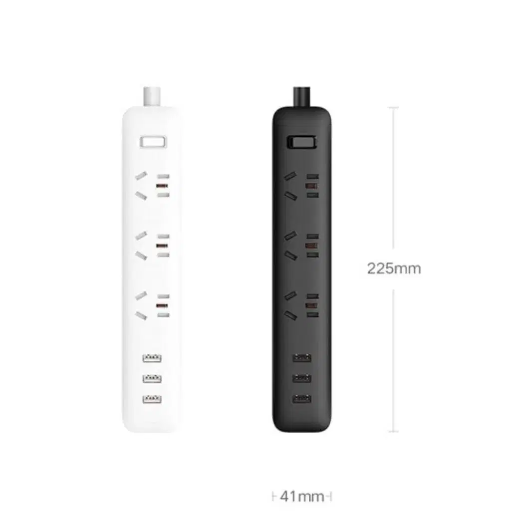 샤오미 멀티탭 3구 USB 직구제품 사용가능 블랙