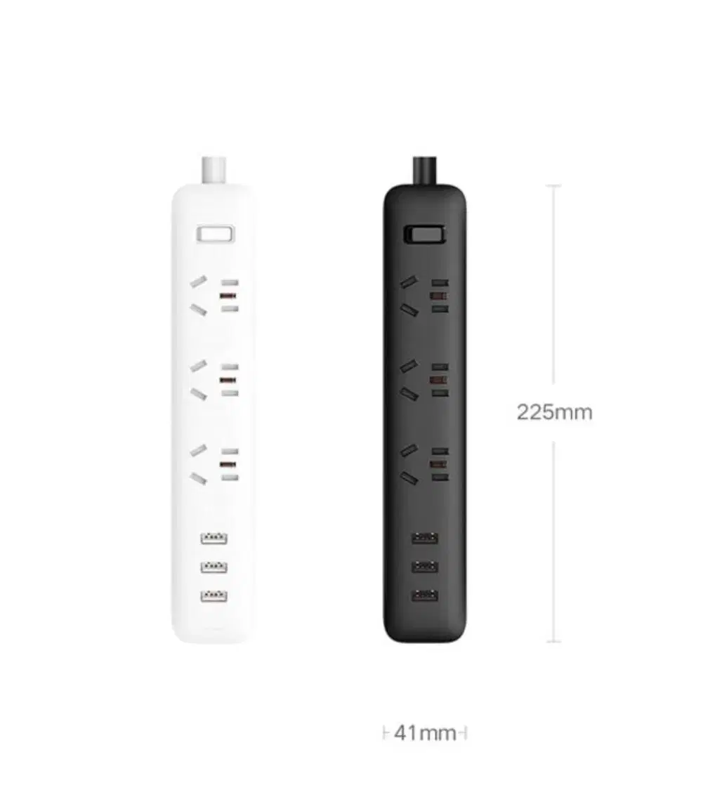 샤오미 멀티탭 3구 USB 직구제품 사용가능 블랙