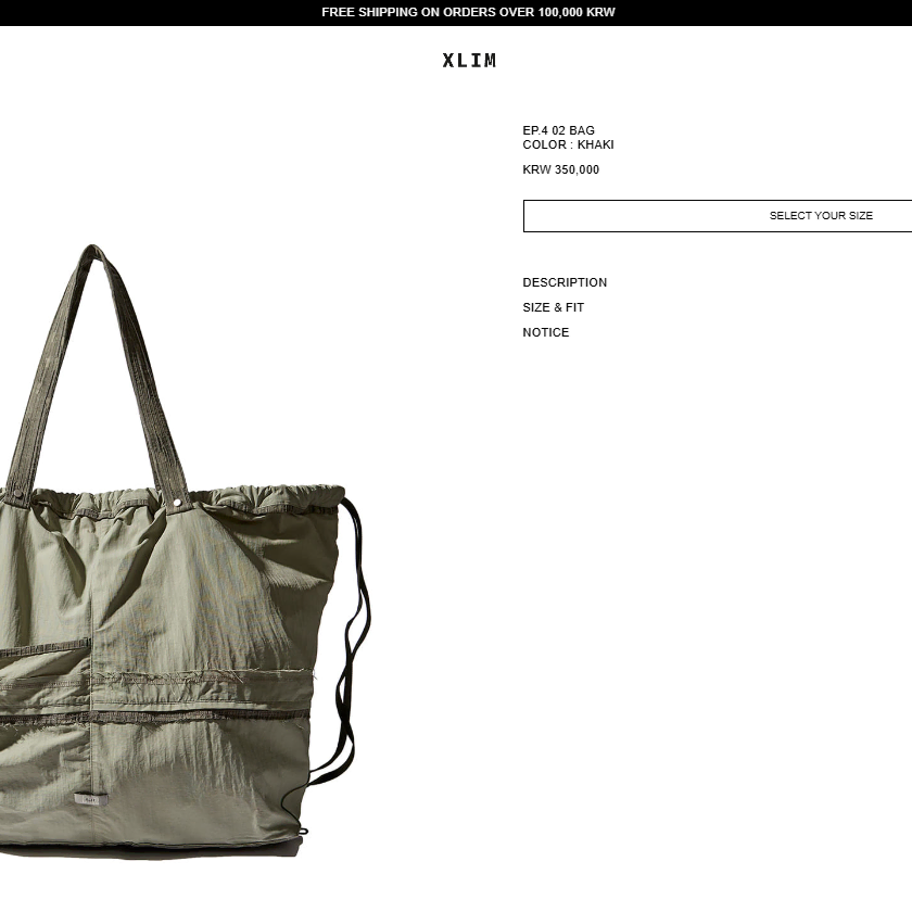 xlim ep4.02 bag khaki