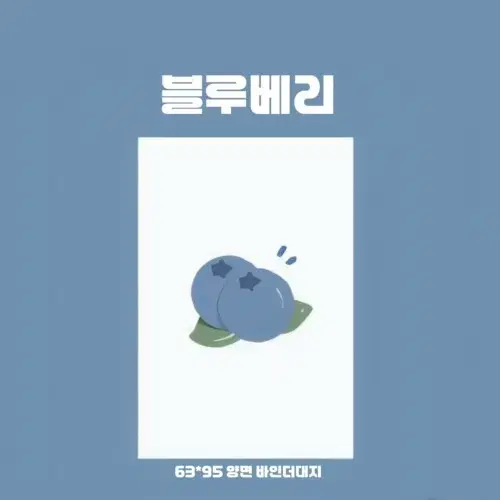 [6+1/블루베리] 양면 바인더대지