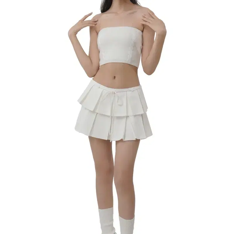 클리시어 Whipping cream pleated skirt M 새상품