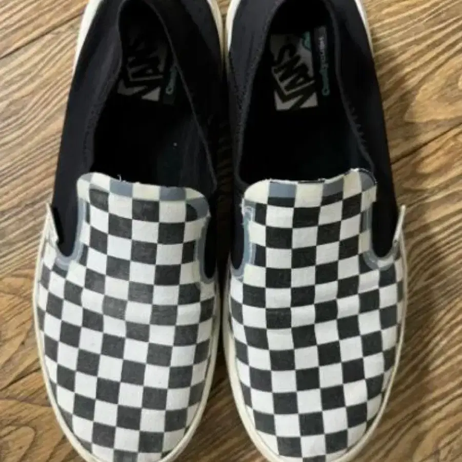 반스 VANS 체커보드 슬립온 270 컴피쿠쉬 뮬