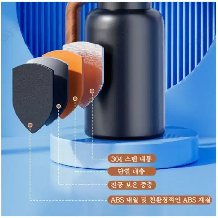 차량용 전기포트 대용량 스테인리스 히팅텀블러 1300ML