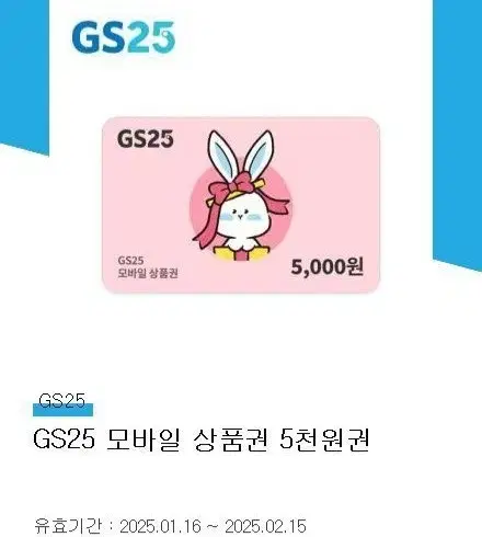 gs25 편의점 금액권