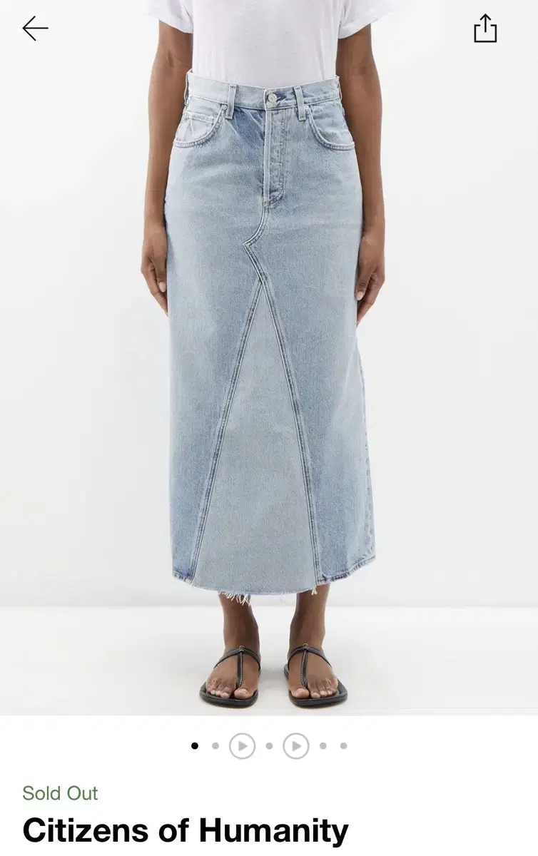 New Products Citizens of Humanity Re-Work Panel Denim Long Skirt